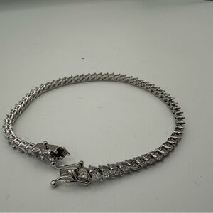 C566 925 Silver Tennis Bracelet 8”